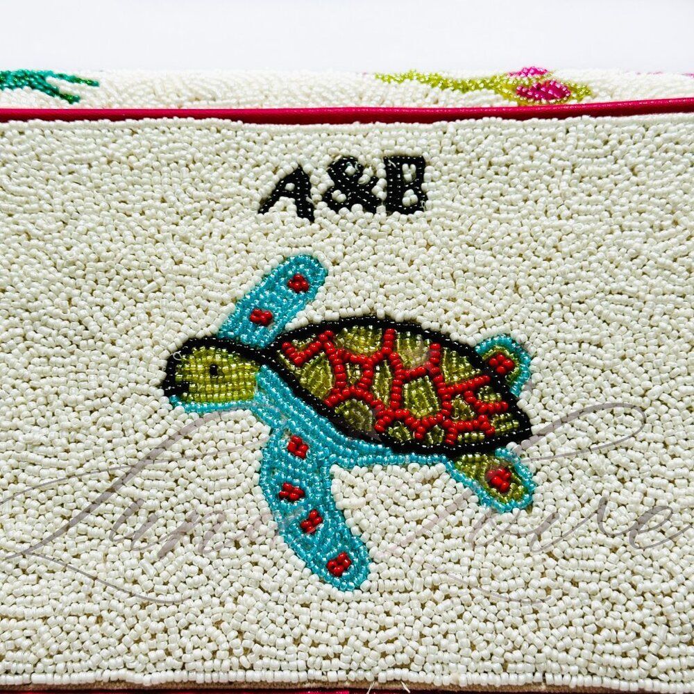 AMERICA & BEYOND Underwater Tales Beaded Shoulder / Clutch Bag NWT - Picture 9 of 11